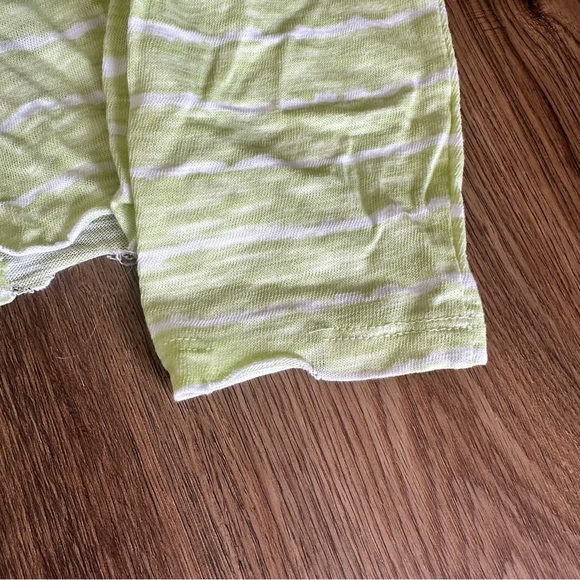 ATM Shirt Womens Small Green Striped Slub Jersey Destroyed Tee Sheer Pullover - Picture 7 of 12